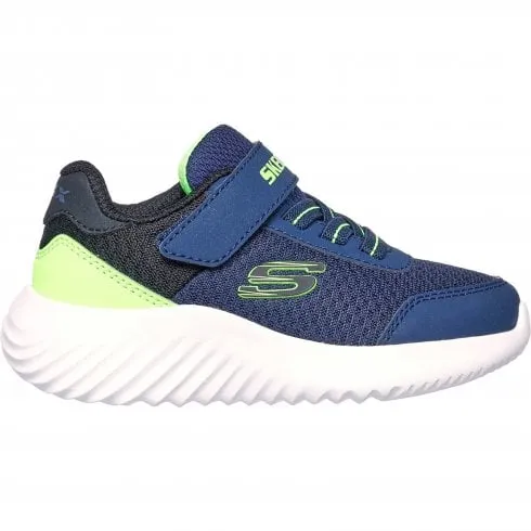 Skechers Bounder - Trekzic | Navy/Lime | Children's Lightweight Trainers