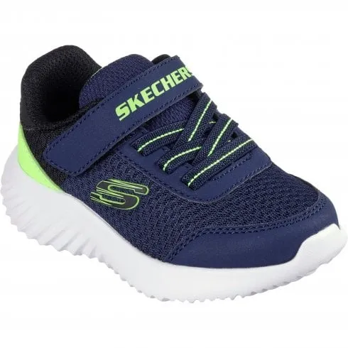 Skechers Bounder - Trekzic | Navy/Lime | Children's Lightweight Trainers