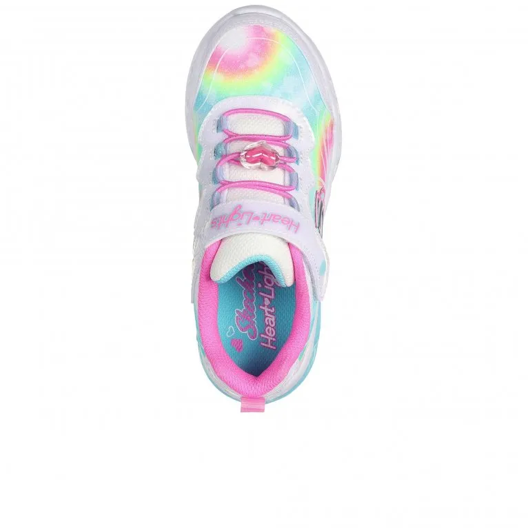 Skechers Flutter Heart Lights Groovy Swirl Girls Trainers