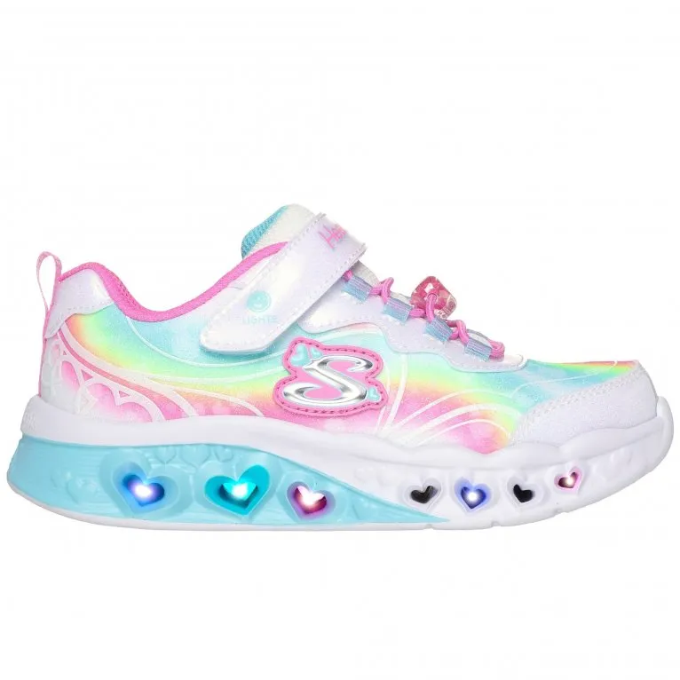 Skechers Flutter Heart Lights Groovy Swirl Girls Trainers