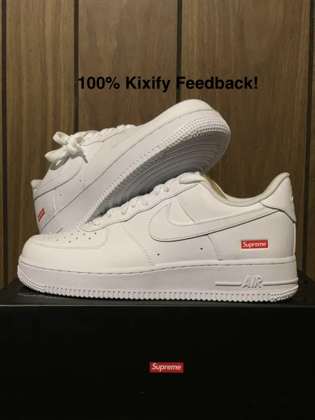 Supreme x nike air force 1 low white