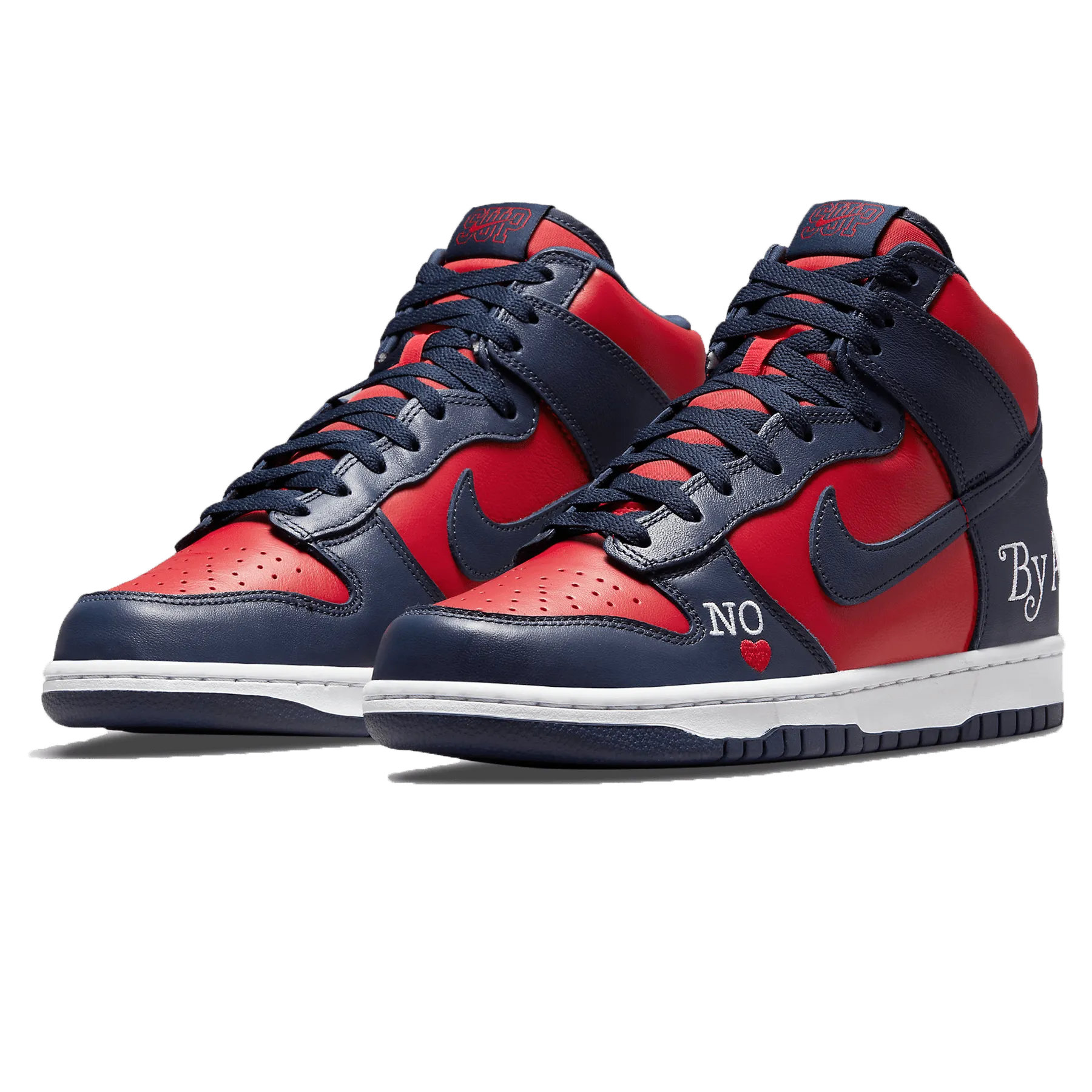 Supreme X Nike Dunk High SB 'By Any Means - Red Navy'