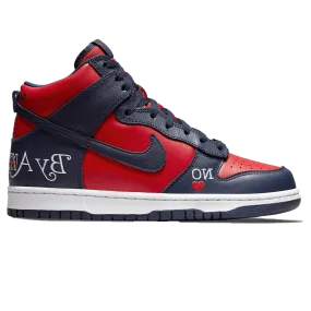 Supreme X Nike Dunk High SB 'By Any Means - Red Navy'