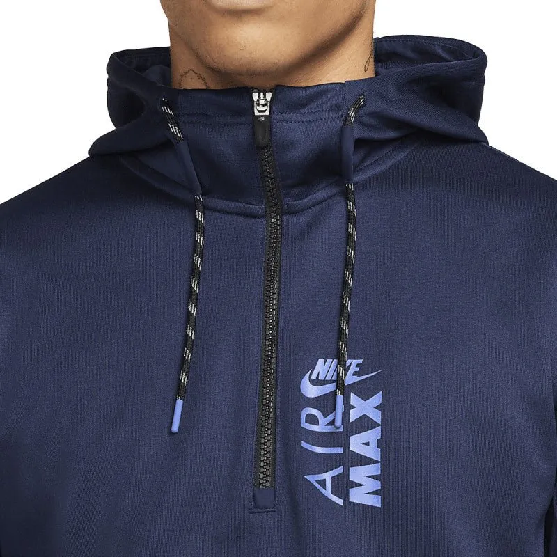 Sweat  Capuche Nike Air Max Half Zip - Bleu - Homme