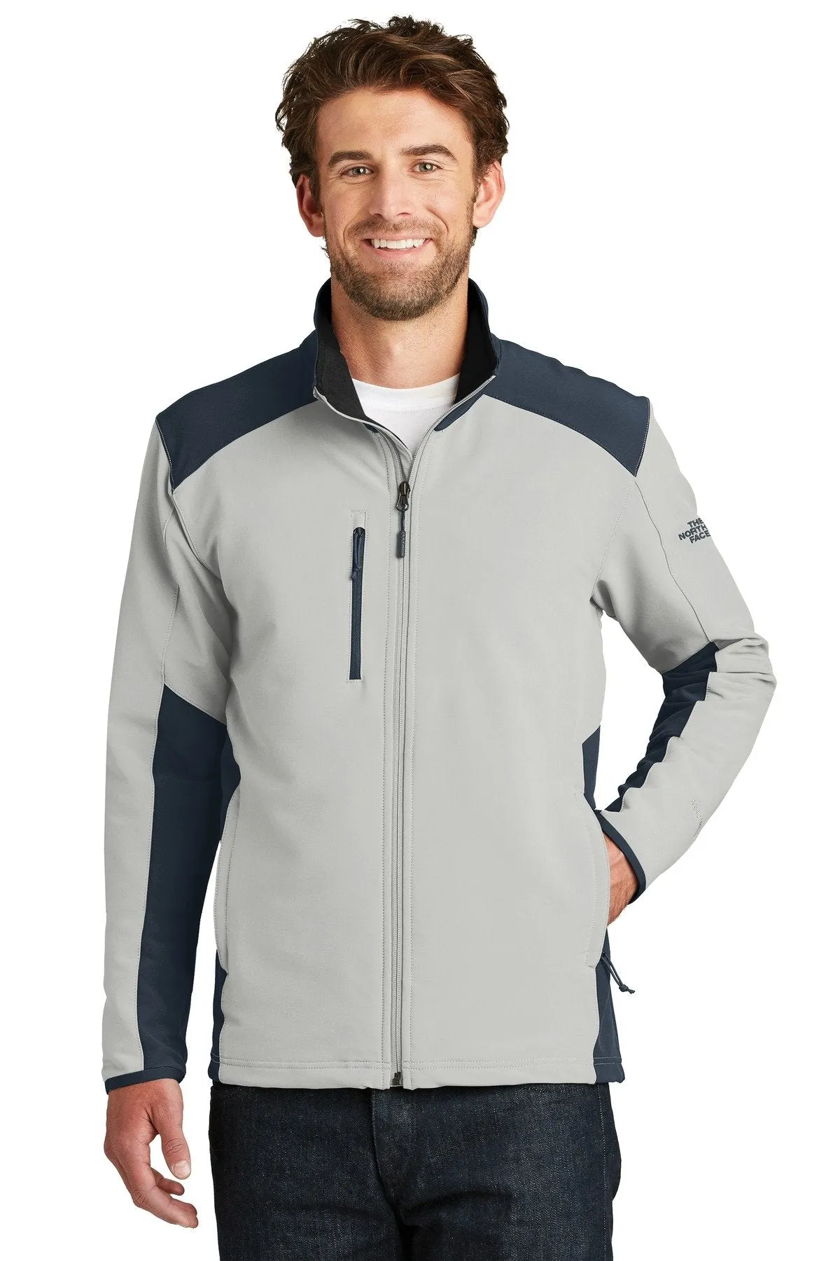 The North Face Tech Stretch Soft Shell Jacket NF0A3LGV Mid Grey/ Urban Navy