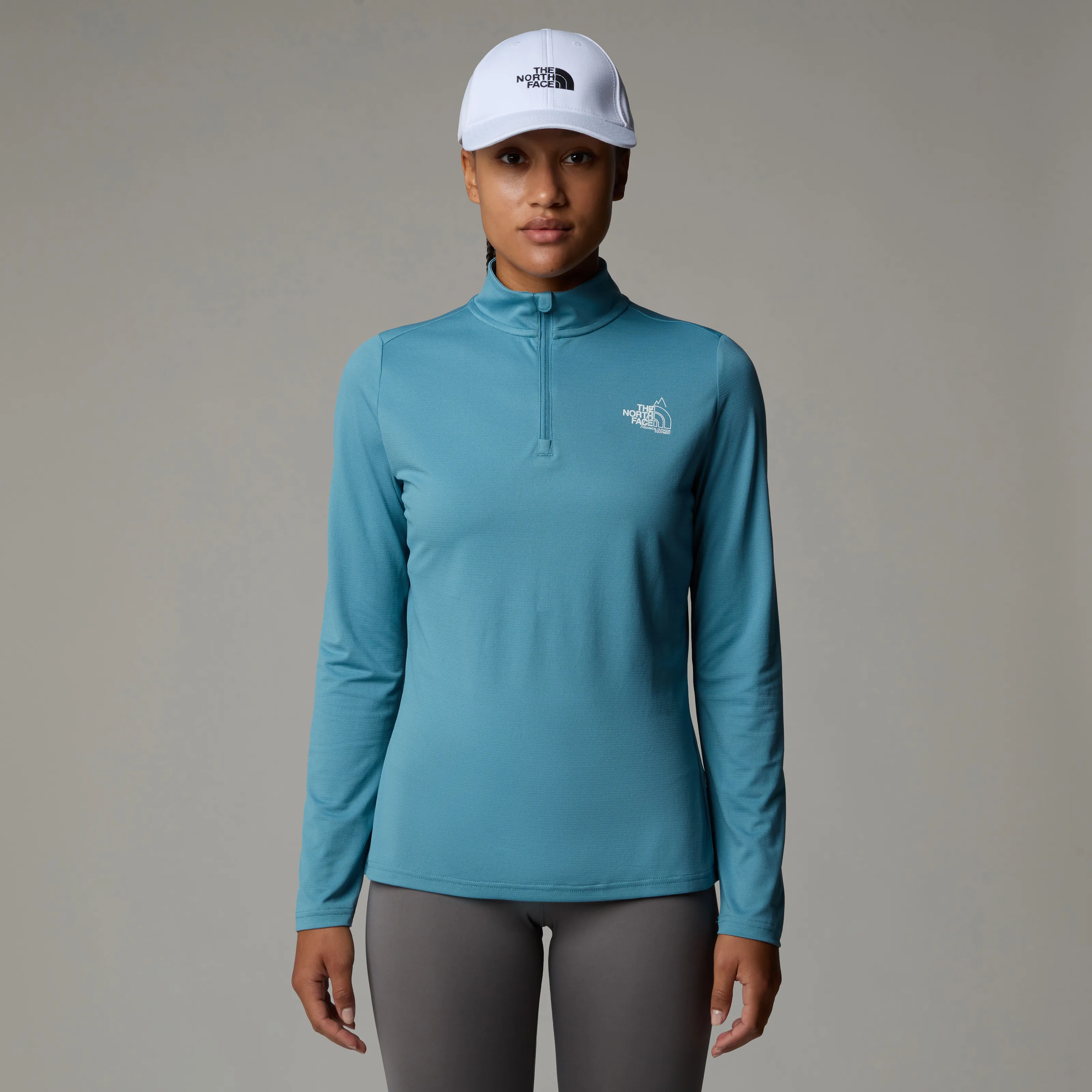 The North Face Women's Flex 1/4 Zip Graphic 1 Algae Blue | Buy The North Face Women's Flex 1/4 Zip Graphic 1 Algae Blu