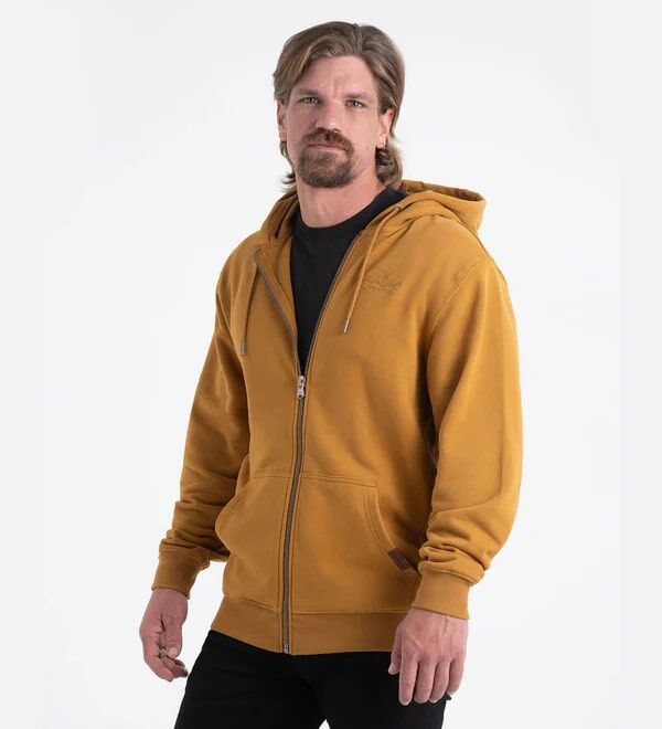 Thorogood Men's Heavyweight Full Zip Hoodie in Golden Brown