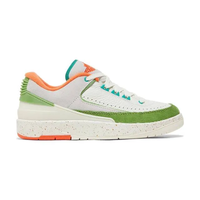 Titan x nike women's air jordan 2 retro low (cream/ sail/ safety orange/ chlorophyll/ coconut milk)