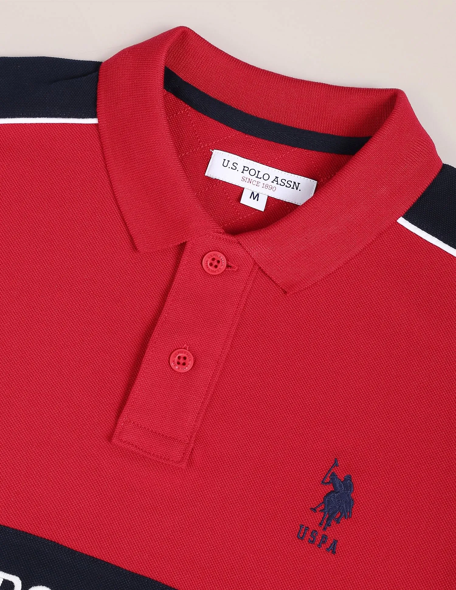 U.S. Polo Assn. Brand Embroidered Pique Polo Shirt