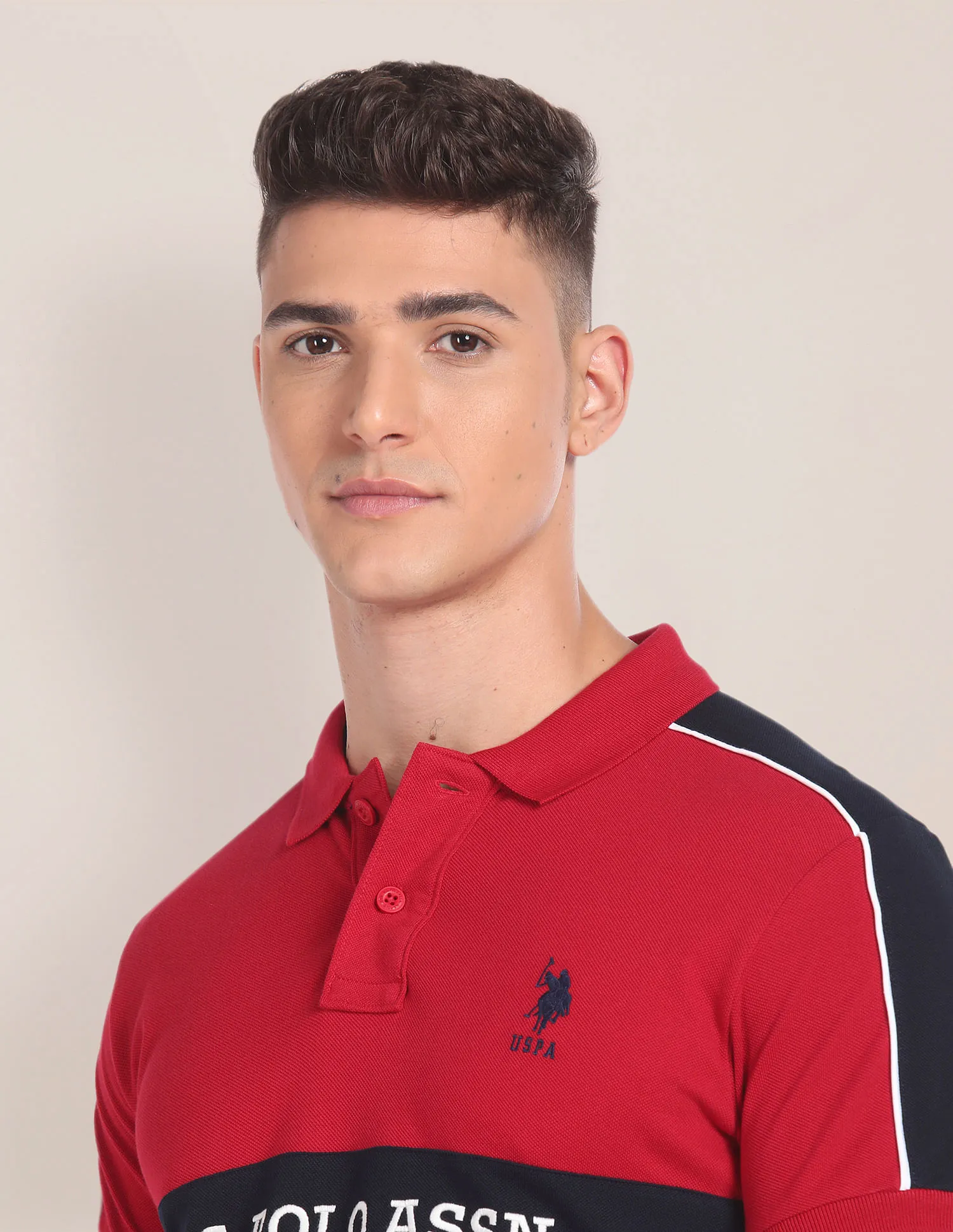 U.S. Polo Assn. Brand Embroidered Pique Polo Shirt