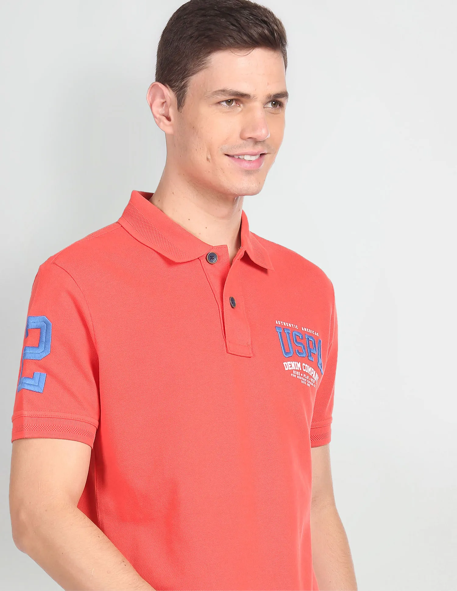 U.S. Polo Assn. Denim Co. Cotton Solid Polo Shirt