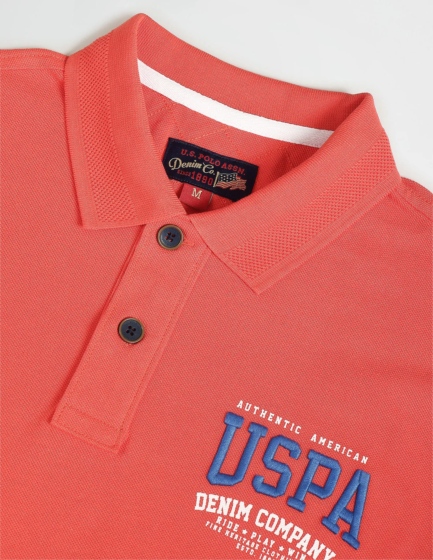 U.S. Polo Assn. Denim Co. Cotton Solid Polo Shirt