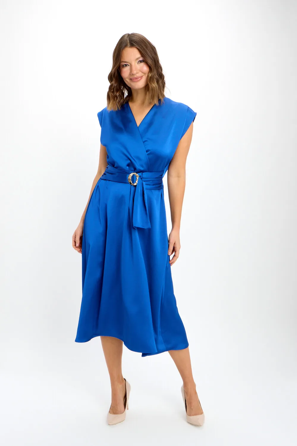 V-neck Sleeveless Wrap Dress Style 6281241441