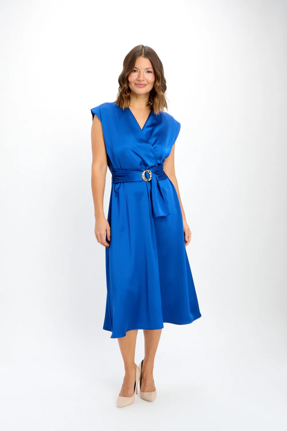 V-neck Sleeveless Wrap Dress Style 6281241441