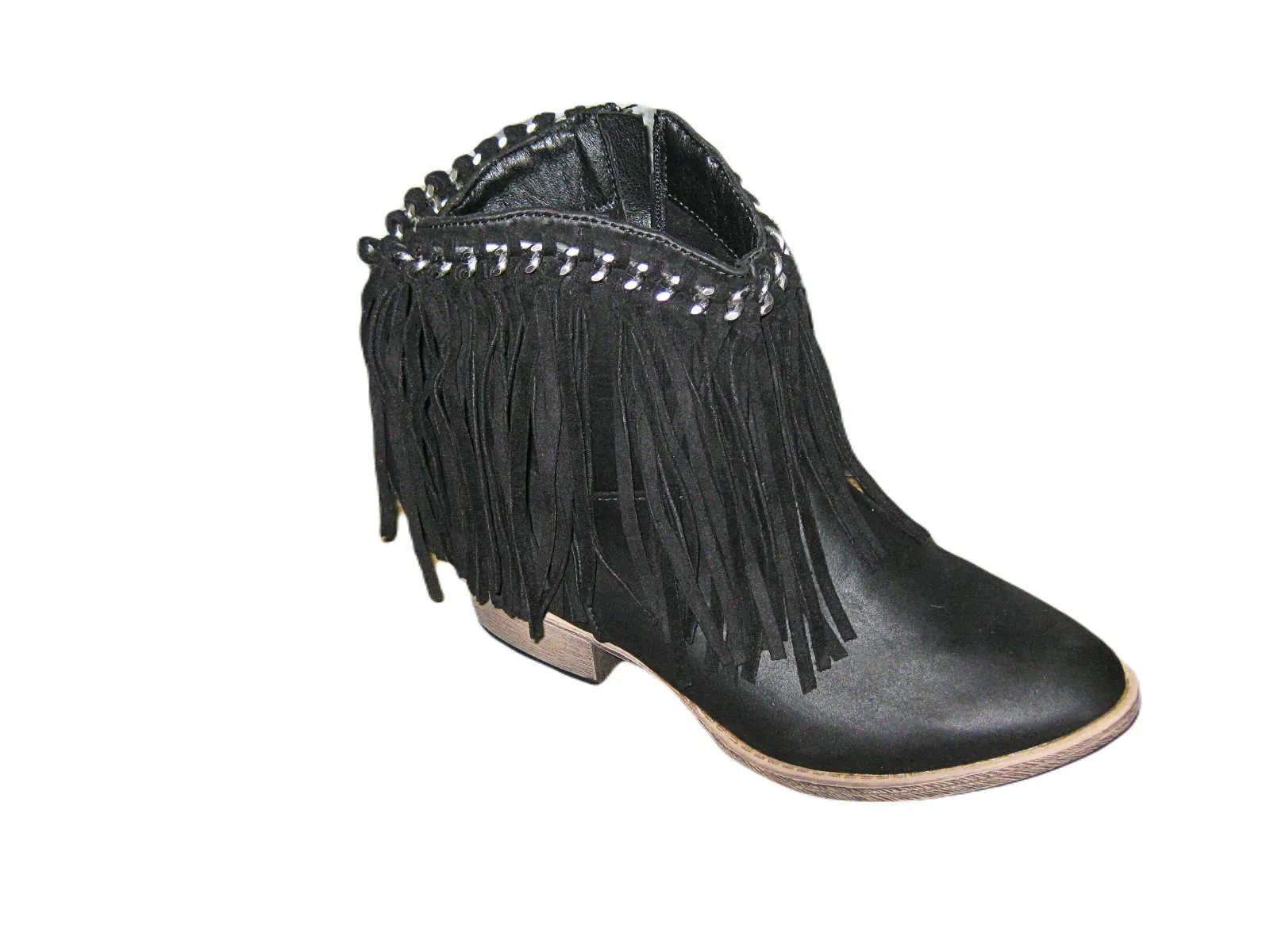 Very G Women's Juno Fringe Ankle Boot - Black VGLB0316