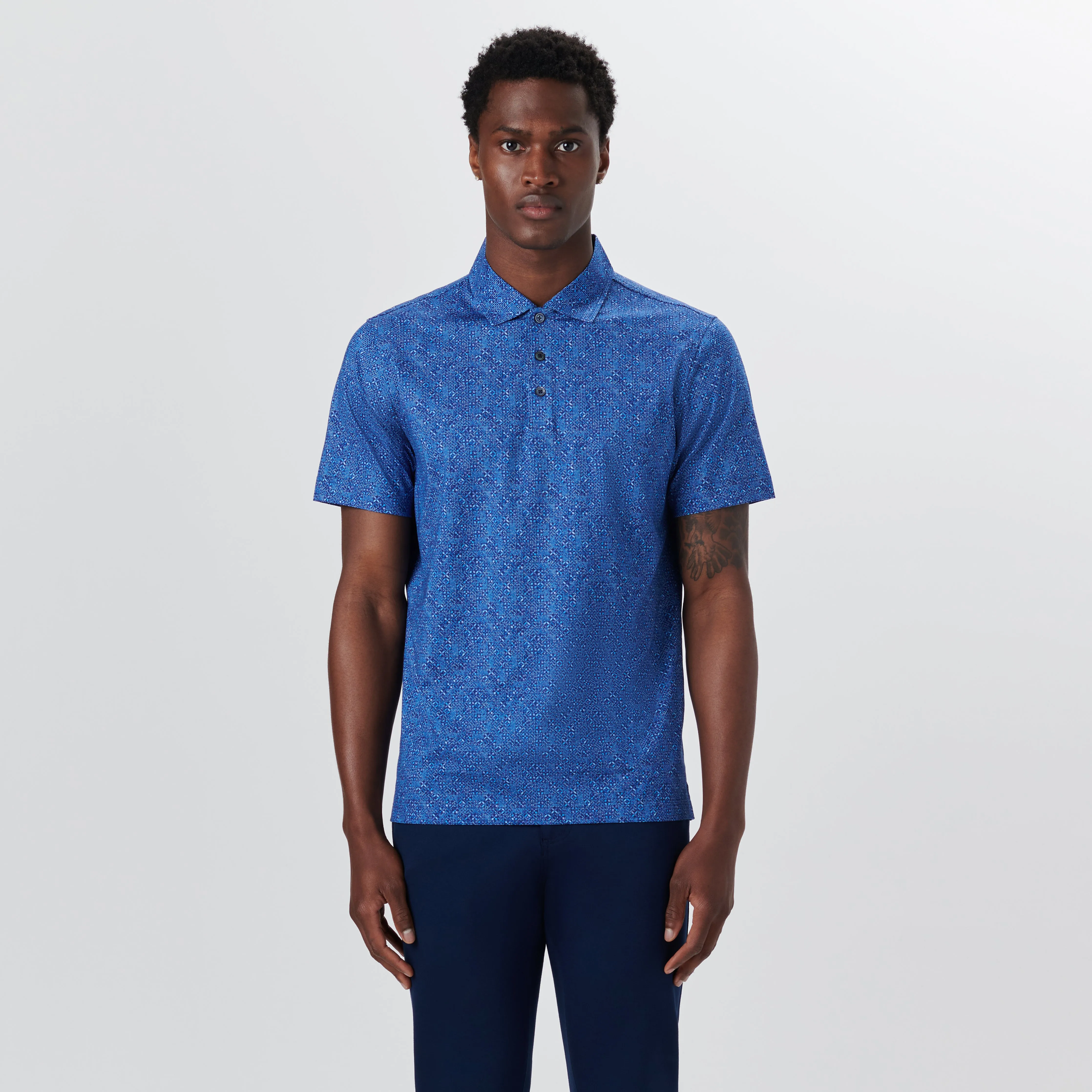 VICTOR Mosaic Print OoohCotton Polo