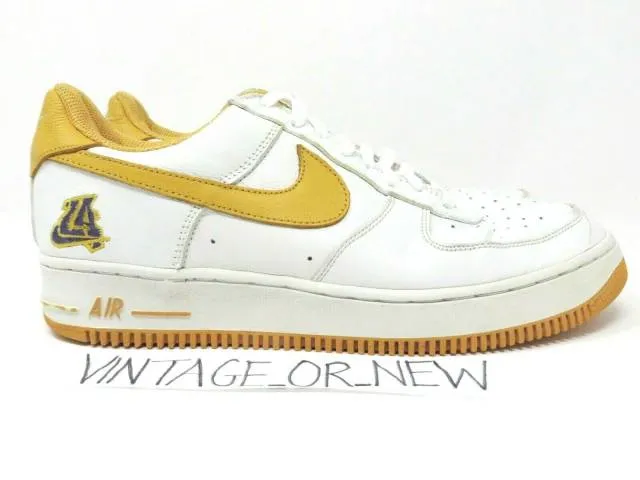 Vtg 2002 nike air force 1 low la los angeles lakers canyon gold 624040-173 sz 11