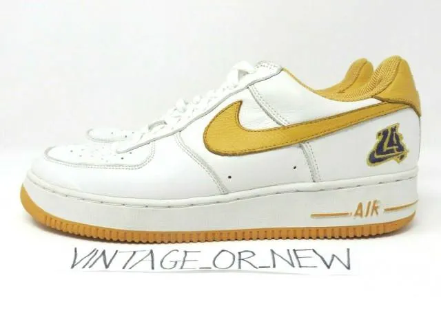 Vtg 2002 nike air force 1 low la los angeles lakers canyon gold 624040-173 sz 11