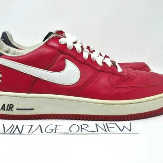 Vtg 2003 nike air force 1 low puerto rico 4 pr4 red 624040-641 sz 10.5