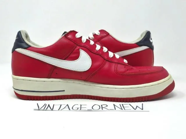 Vtg 2003 nike air force 1 low puerto rico 4 pr4 red 624040-641 sz 10.5