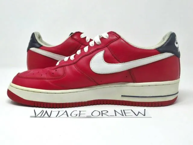 Vtg 2003 nike air force 1 low puerto rico 4 pr4 red 624040-641 sz 10.5