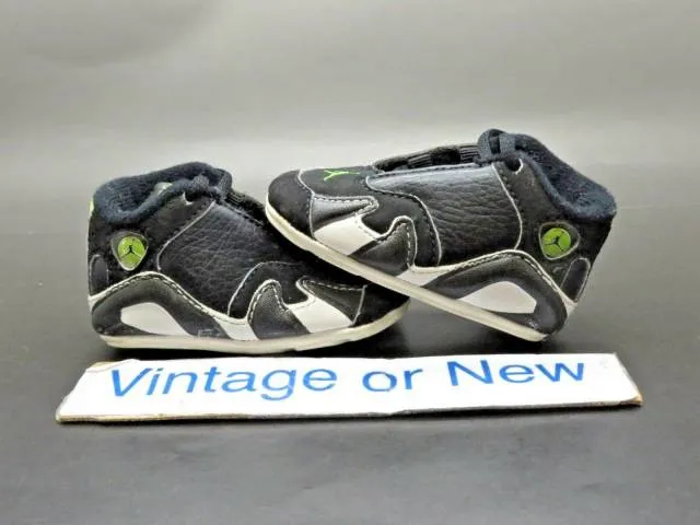 Vtg og nike air jordan xiv 14 indiglo toddler infant crib cb 1998 sz 1c