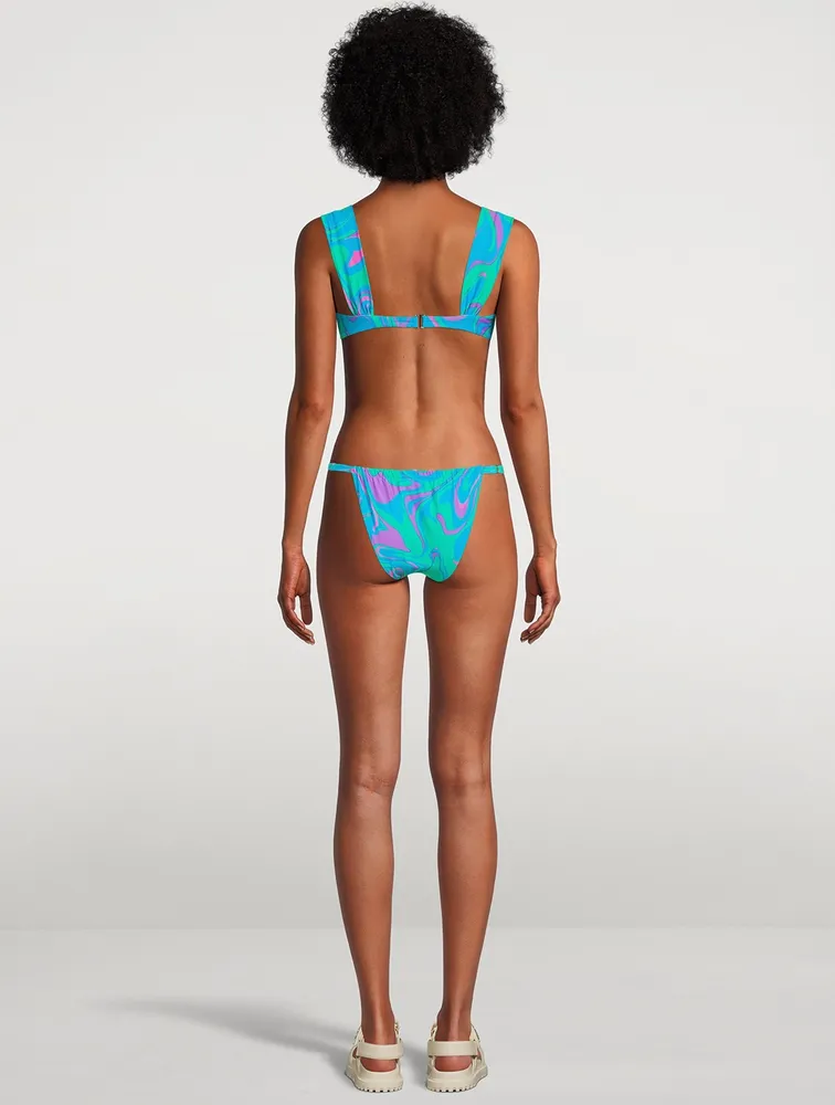 WEWOREWHAT Claudia Printed Bikini Top