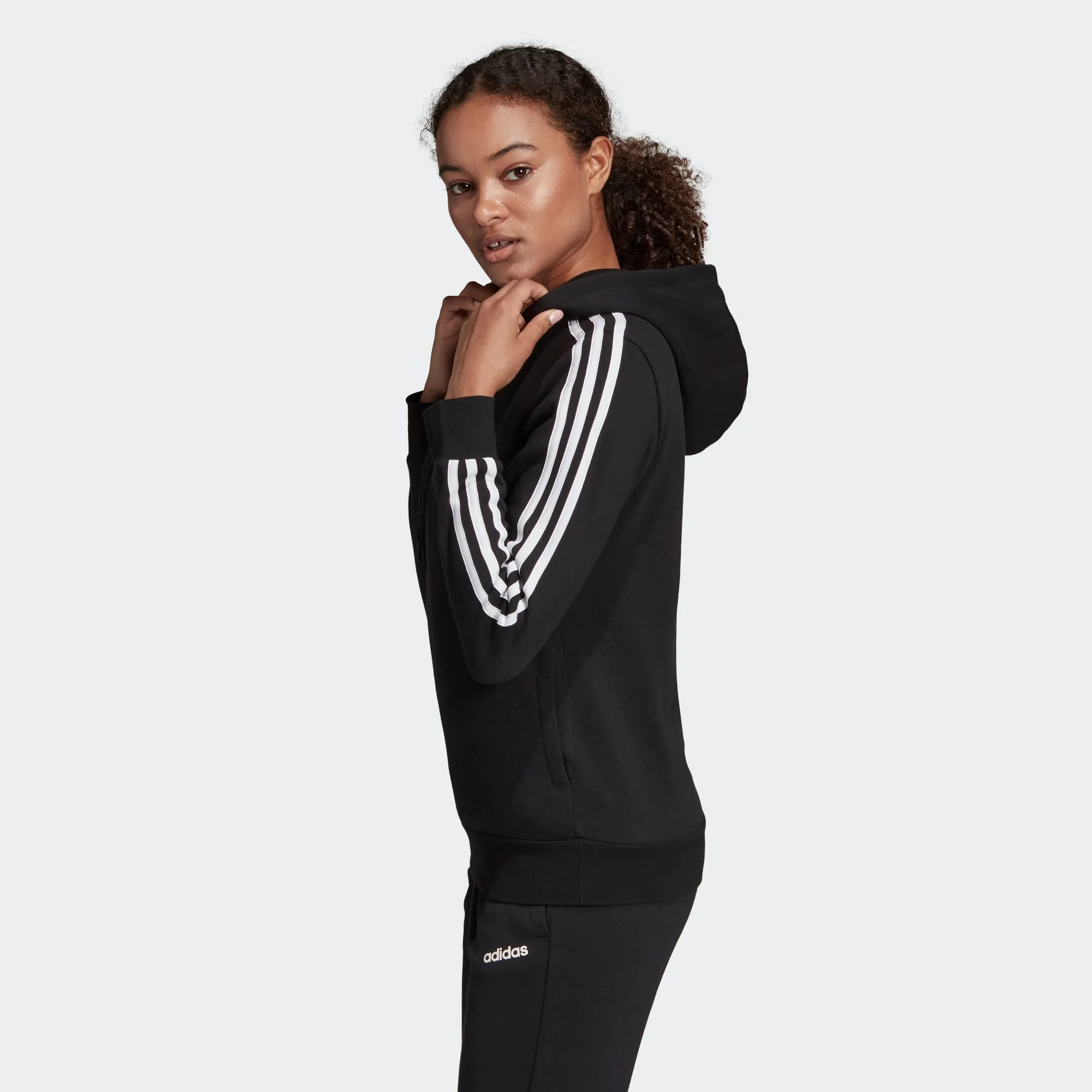 Women's adidas Essentials 3-Stripes Hoodie Black