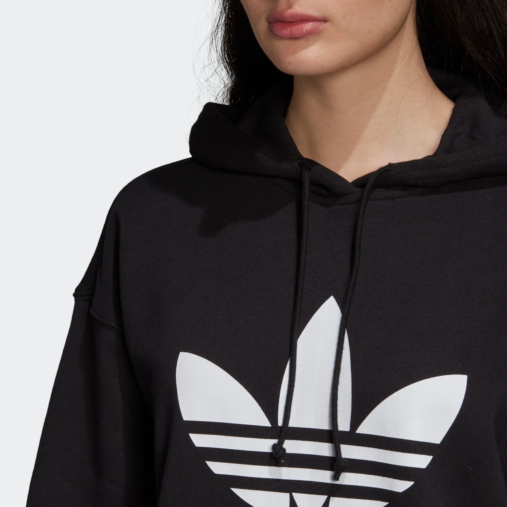 Women's adidas Originals Adicolor Trefoil Hoodie Black