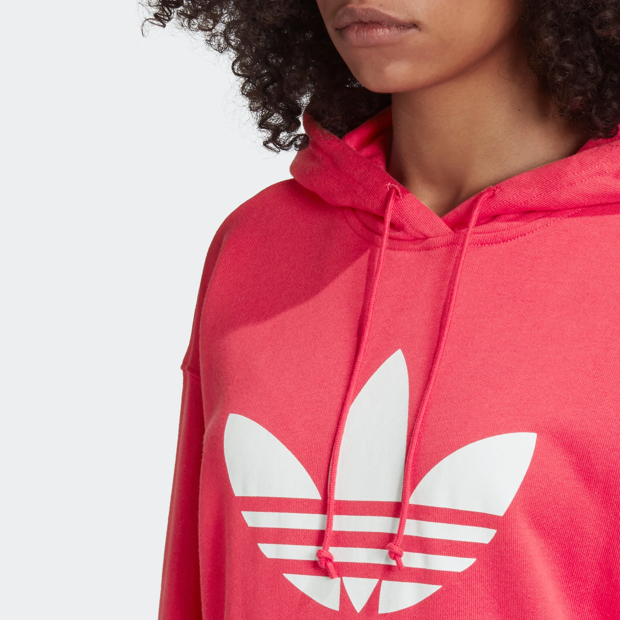 Women's adidas Originals Adicolor Trefoil Hoodie Power Pink