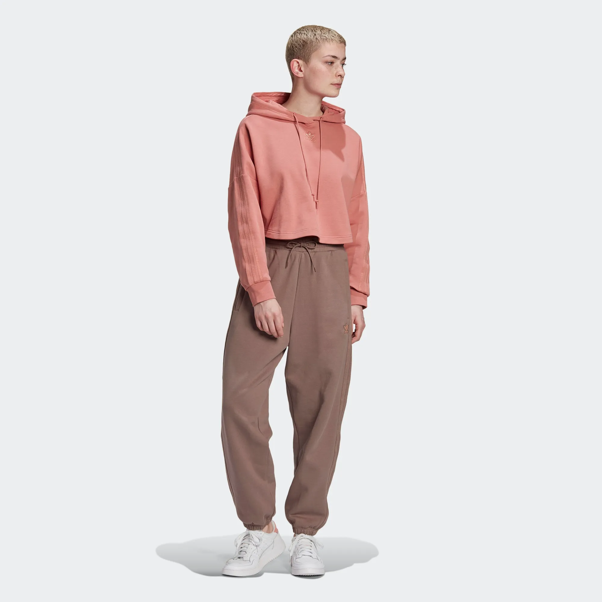 Women's adidas Originals Cropped Hoodie Ash Pink