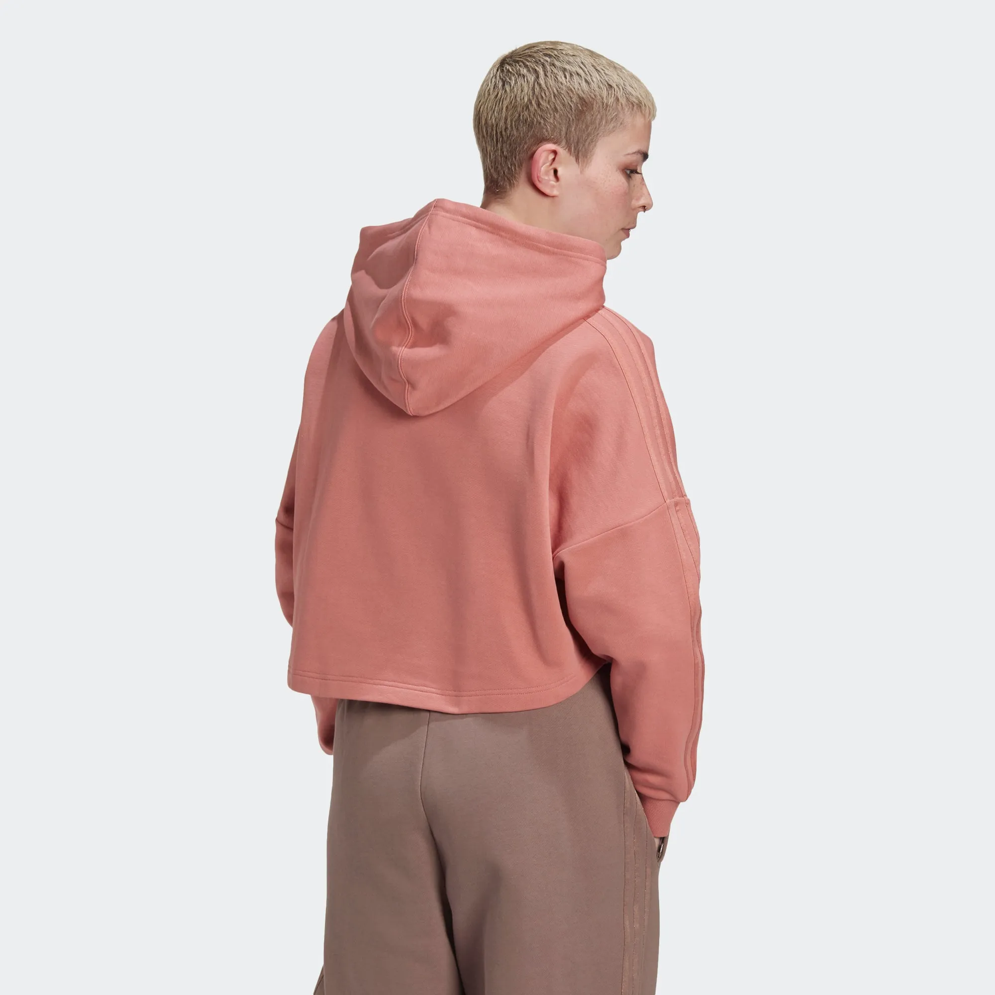 Women's adidas Originals Cropped Hoodie Ash Pink