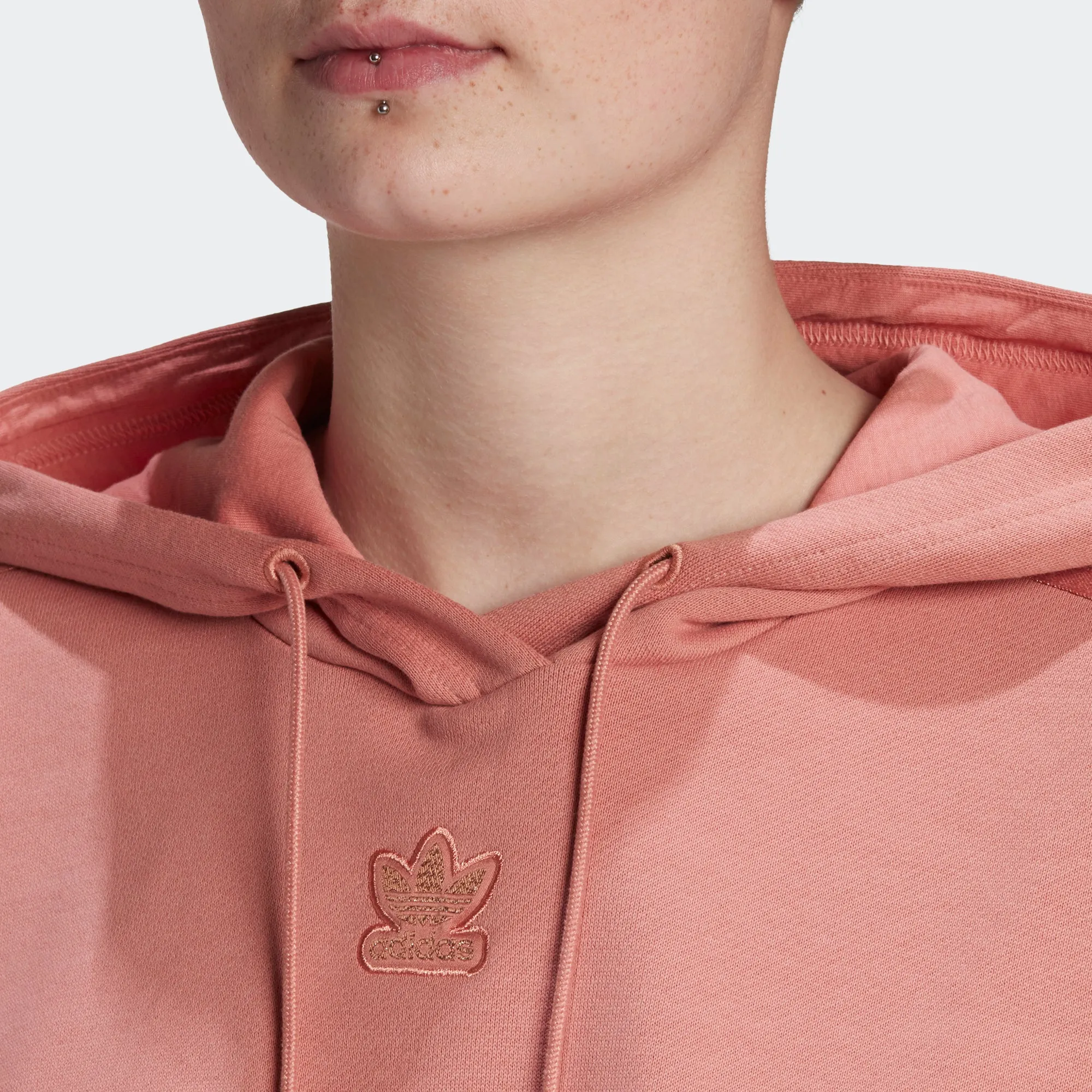 Women's adidas Originals Cropped Hoodie Ash Pink