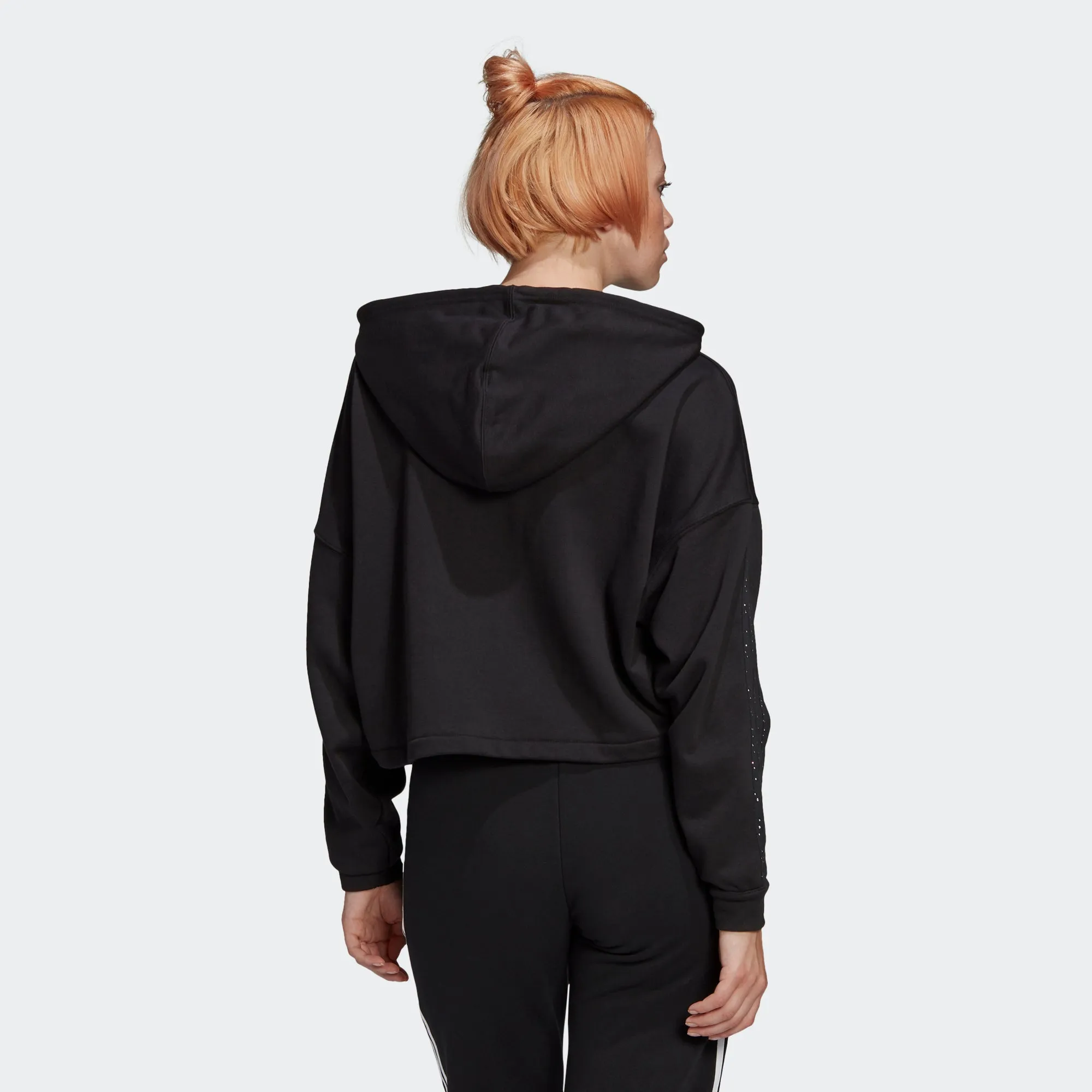 Women's adidas Originals Fakten Cropped Hoodie Black