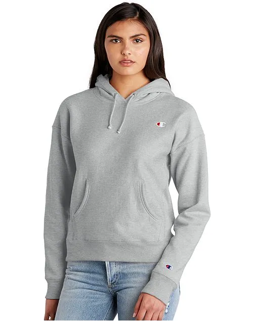 Women's Champion Life Pullover Hoodie C Logo Chalk White